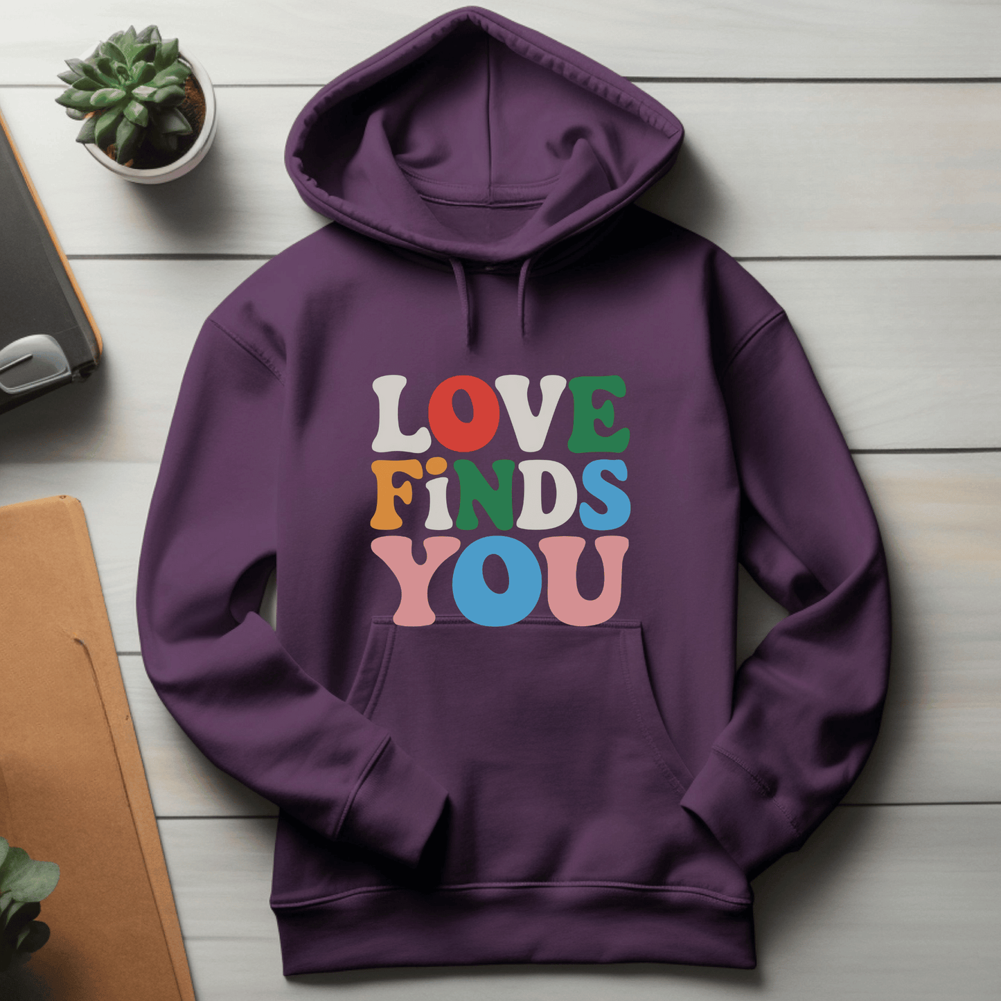 Love FInds You Color Pop Hoodie