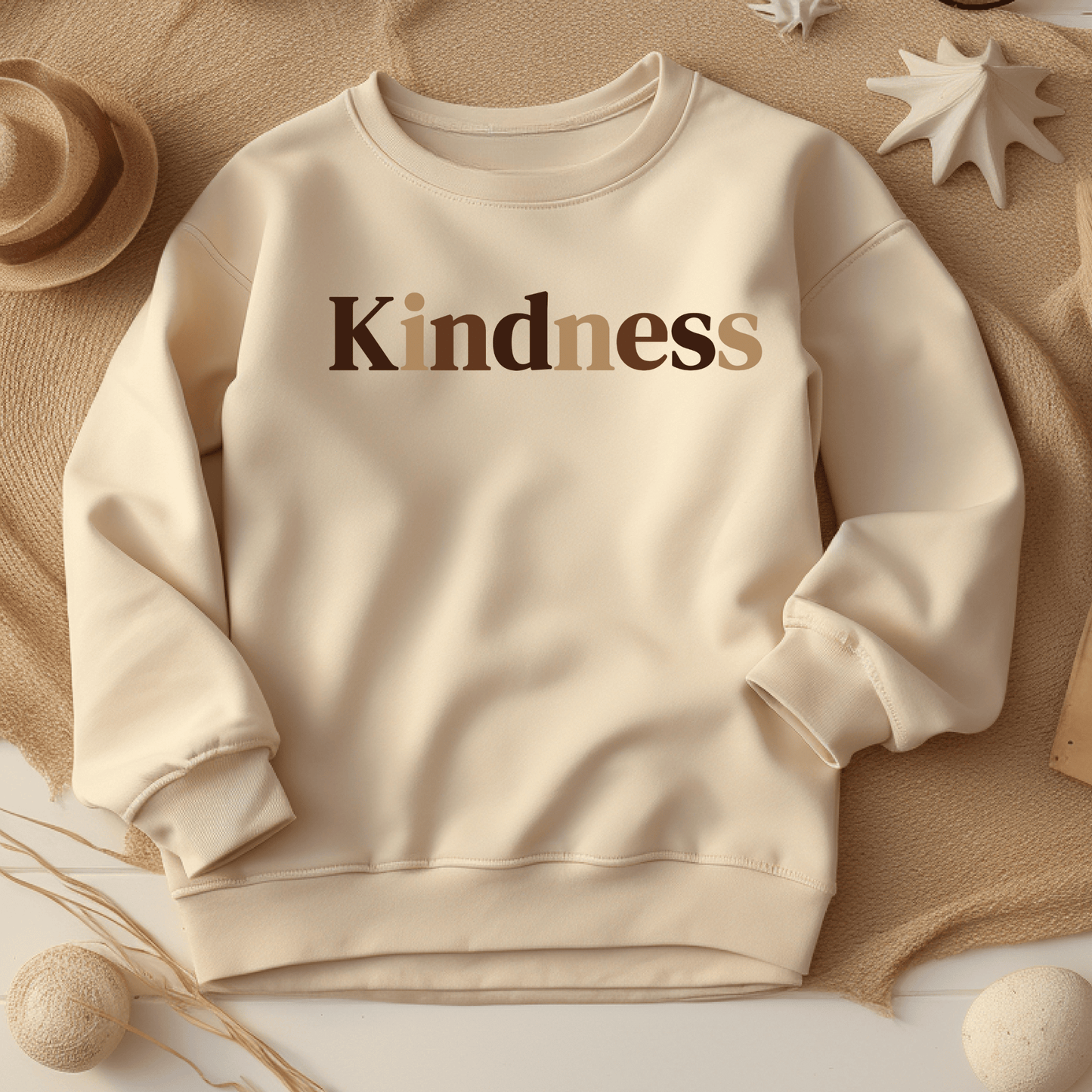 Kindess Crewneck Sweatshirt (Brown Tones)