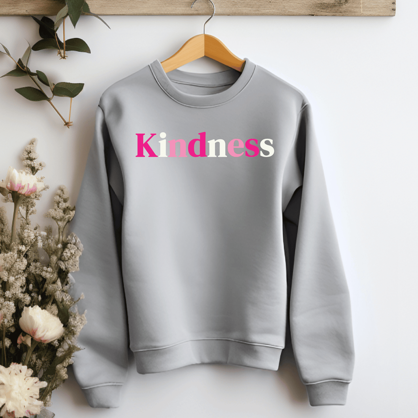 Kindness Crewneck Sweatshirt (Pink Tones)